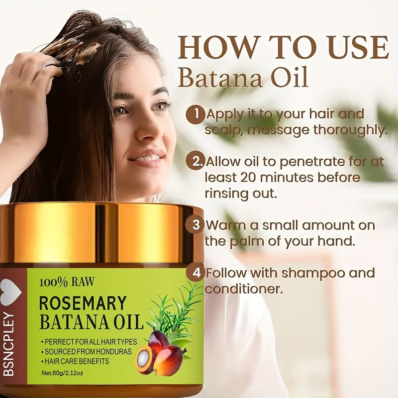 Rosemary + Batana Hair Repair Oil (60g)