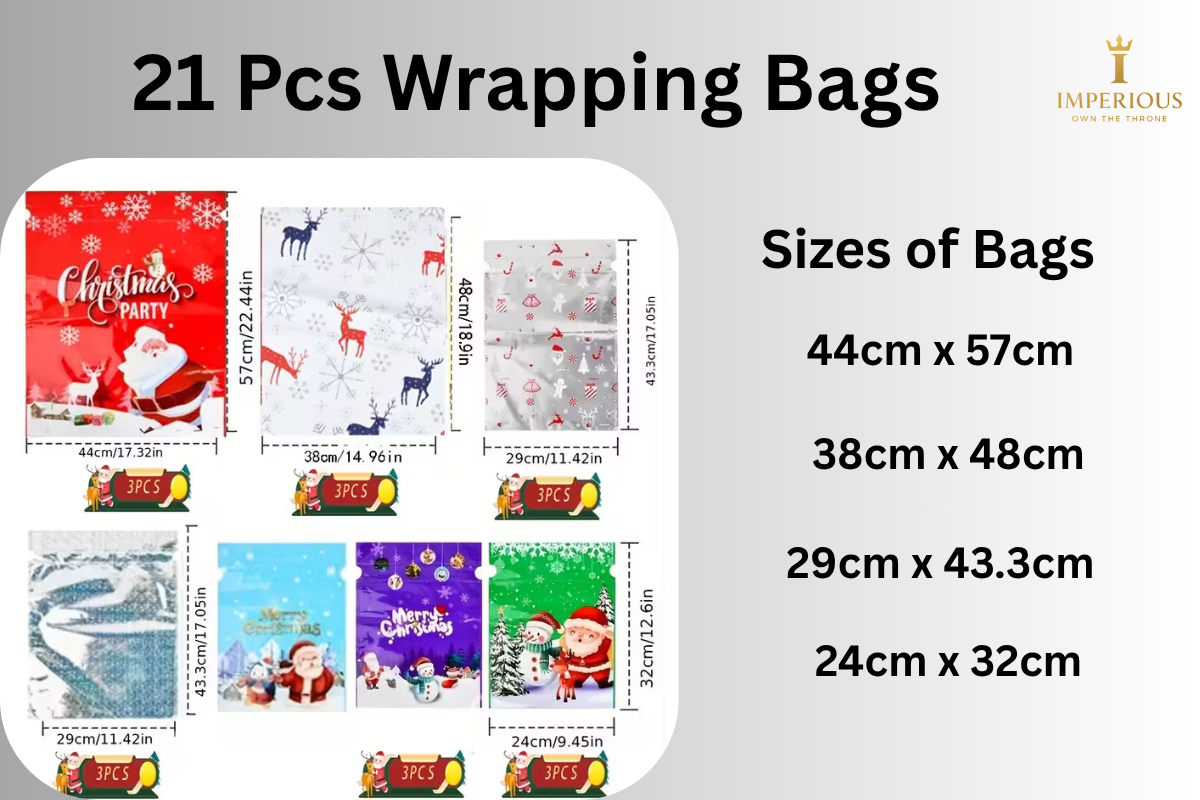 21-Piece Christmas Gift Bag Set