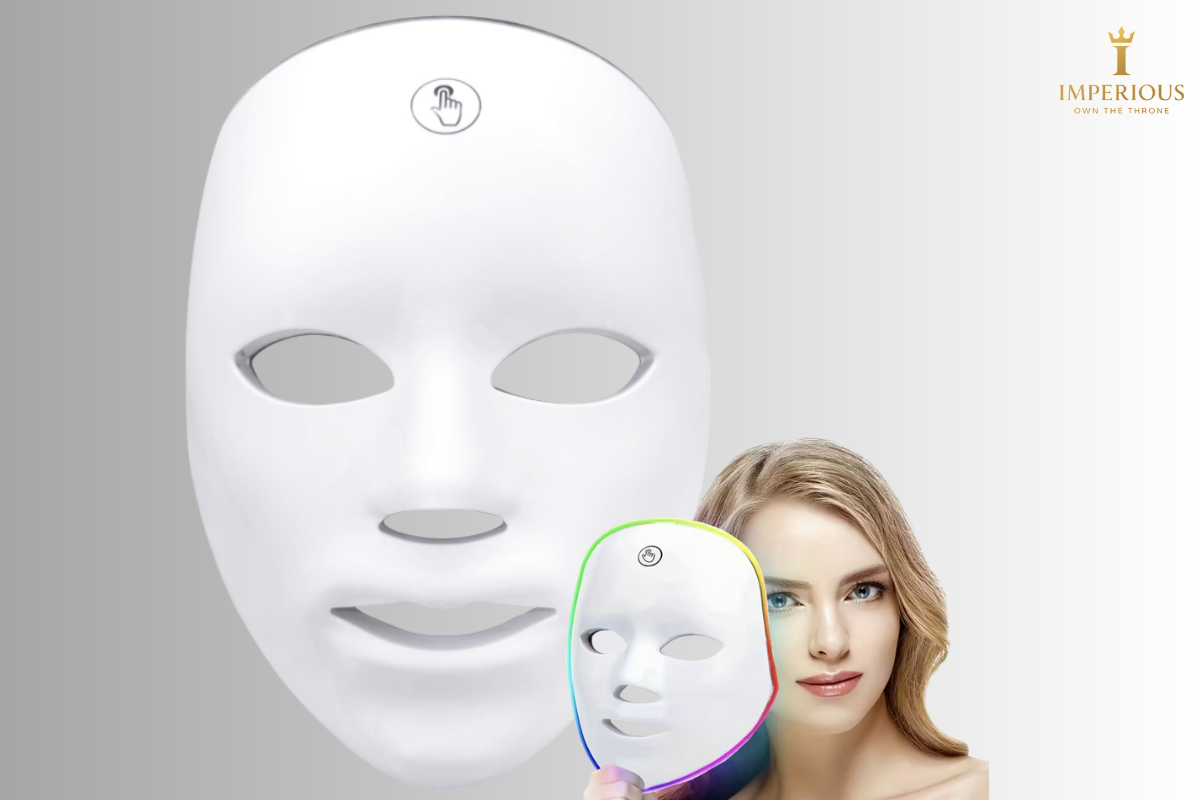 LED Light Therapy Face Mask - 7 Colors Led Facial Mask Acne Wrinkle Removal Photodynamic Led Facial Mask Wireless Use