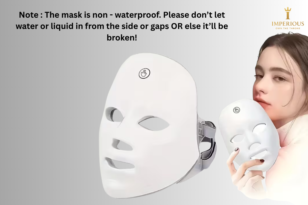 LED Light Therapy Face Mask - 7 Colors Led Facial Mask Acne Wrinkle Removal Photodynamic Led Facial Mask Wireless Use