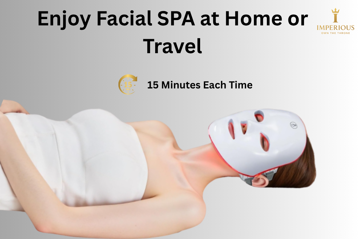 LED Light Therapy Face Mask - 7 Colors Led Facial Mask Acne Wrinkle Removal Photodynamic Led Facial Mask Wireless Use