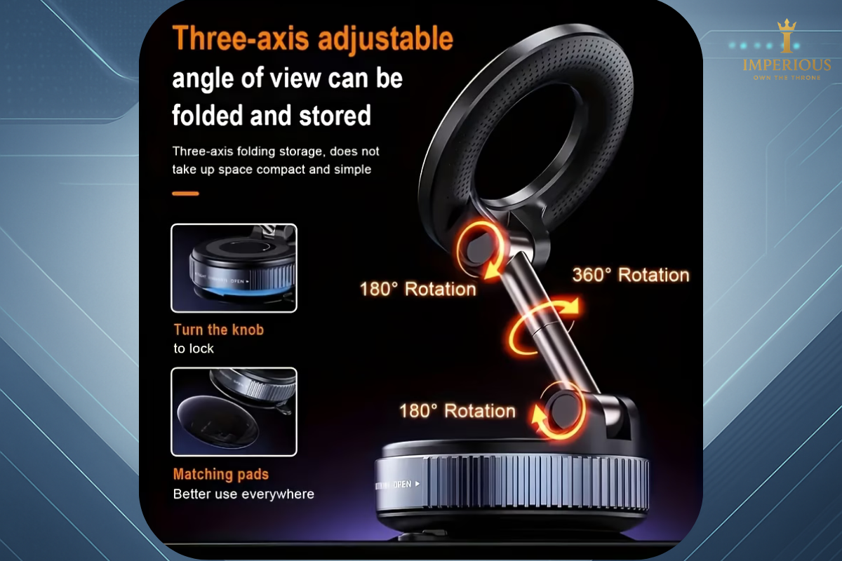 360° Rotating Magnetic Car Phone Holder – Foldable, Extendable & Universal Was R399.99 now R349.99
