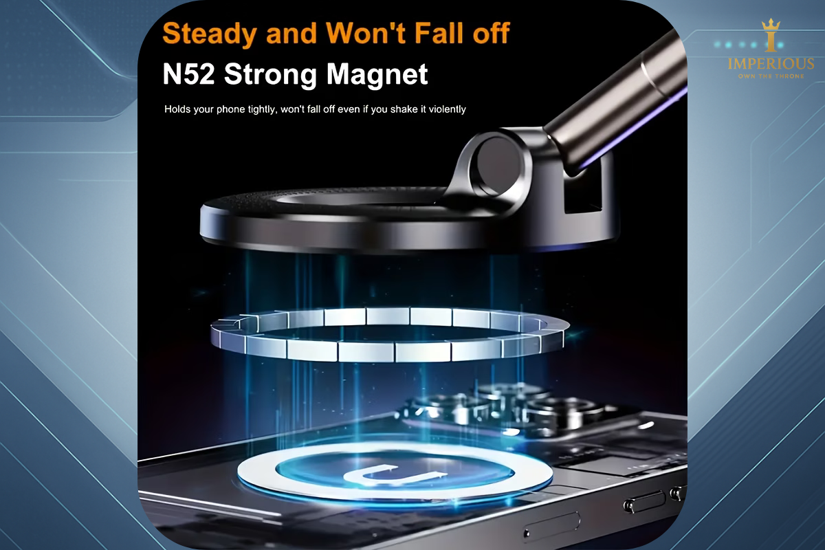 360° Rotating Magnetic Car Phone Holder – Foldable, Extendable & Universal Was R399.99 now R349.99